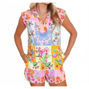 NEW ALDEN ADAIR women's clara top in floral sketch